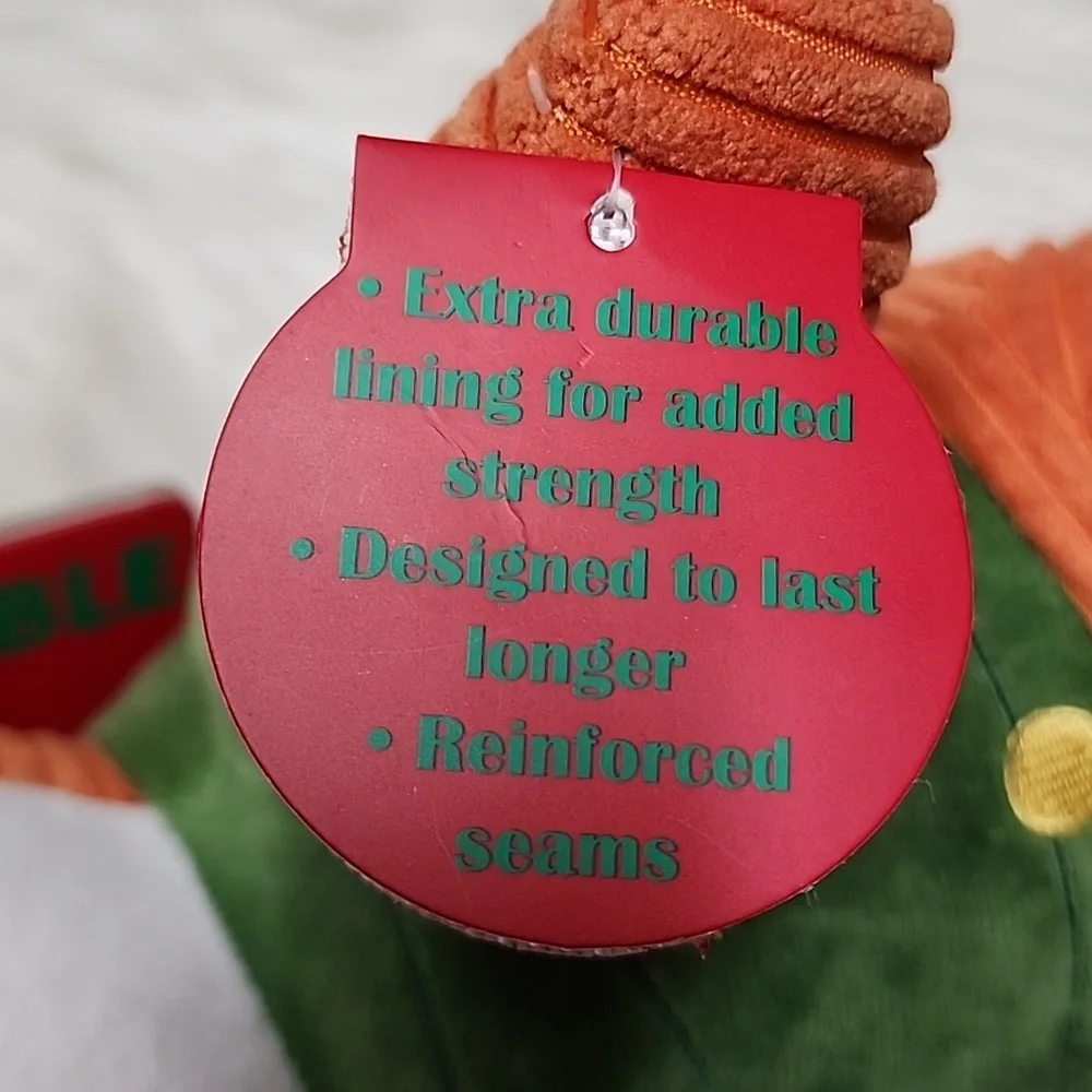 Tuff Toys Christmas Plush Fox Dog Toy with Squeaker - New with Tags